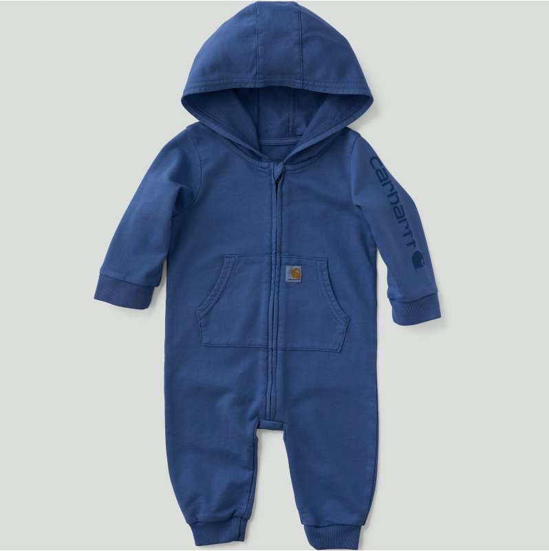Carhartt  Marlin Heather Boys' Long Sleeve Re-Engineered Garment Dye Hooded Coverall  (Baby)