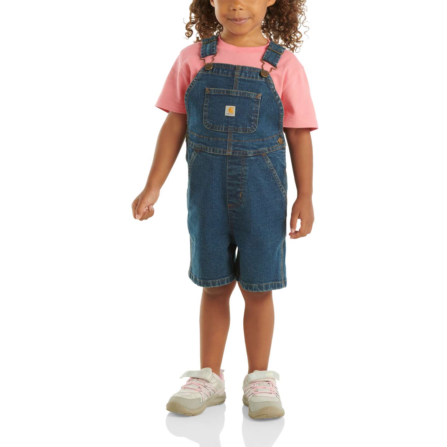 Детские комбинезоны Carhartt Rugged Flex® Loose Fit Denim Shortall, цвет: Premium Dark — фото 2