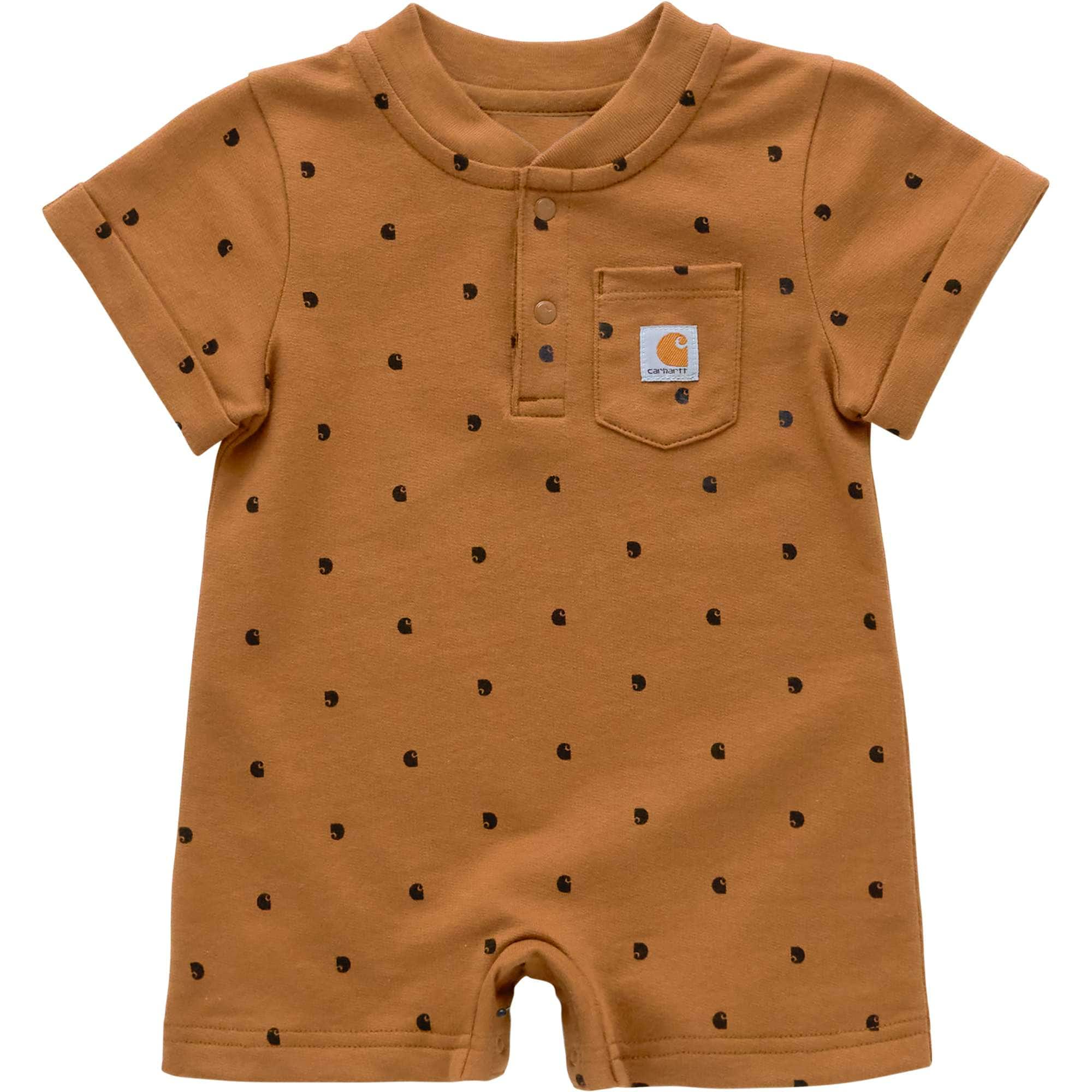 Additional thumbnail 1 of Kids' Short Sleeve French Terry Romper (Infant)