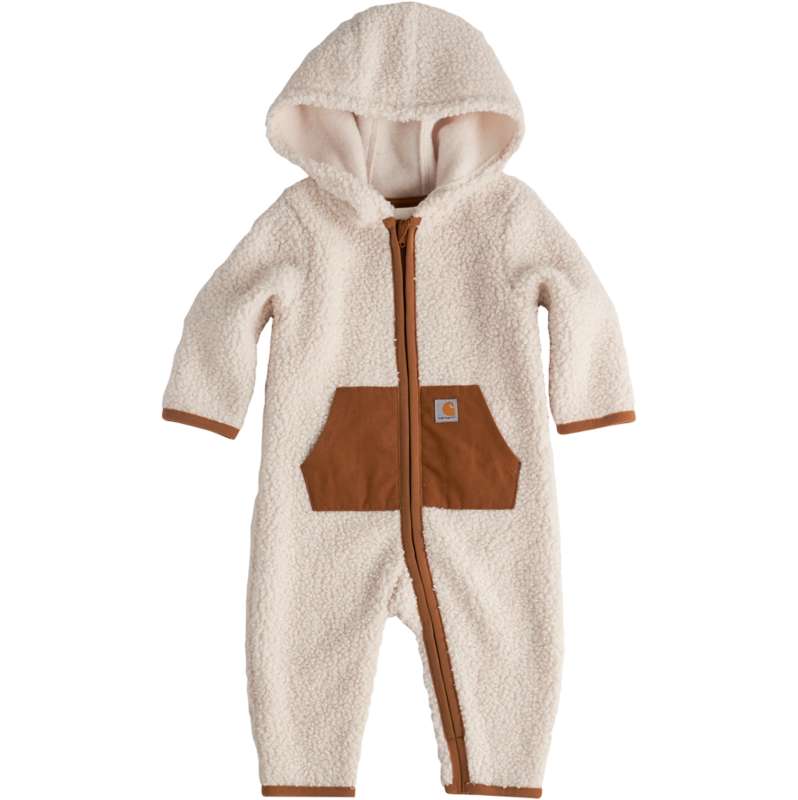 Carhartt  Chalk Boys' Long Sleeve Zip-Front Sherpa Coverall (Baby)