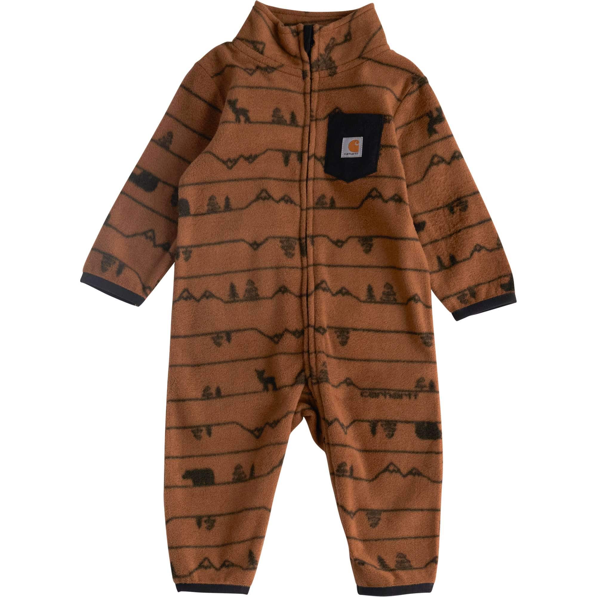 Additional thumbnail 1 of Kids' Long Sleeve Printed Zip-Front Coverall (Baby)