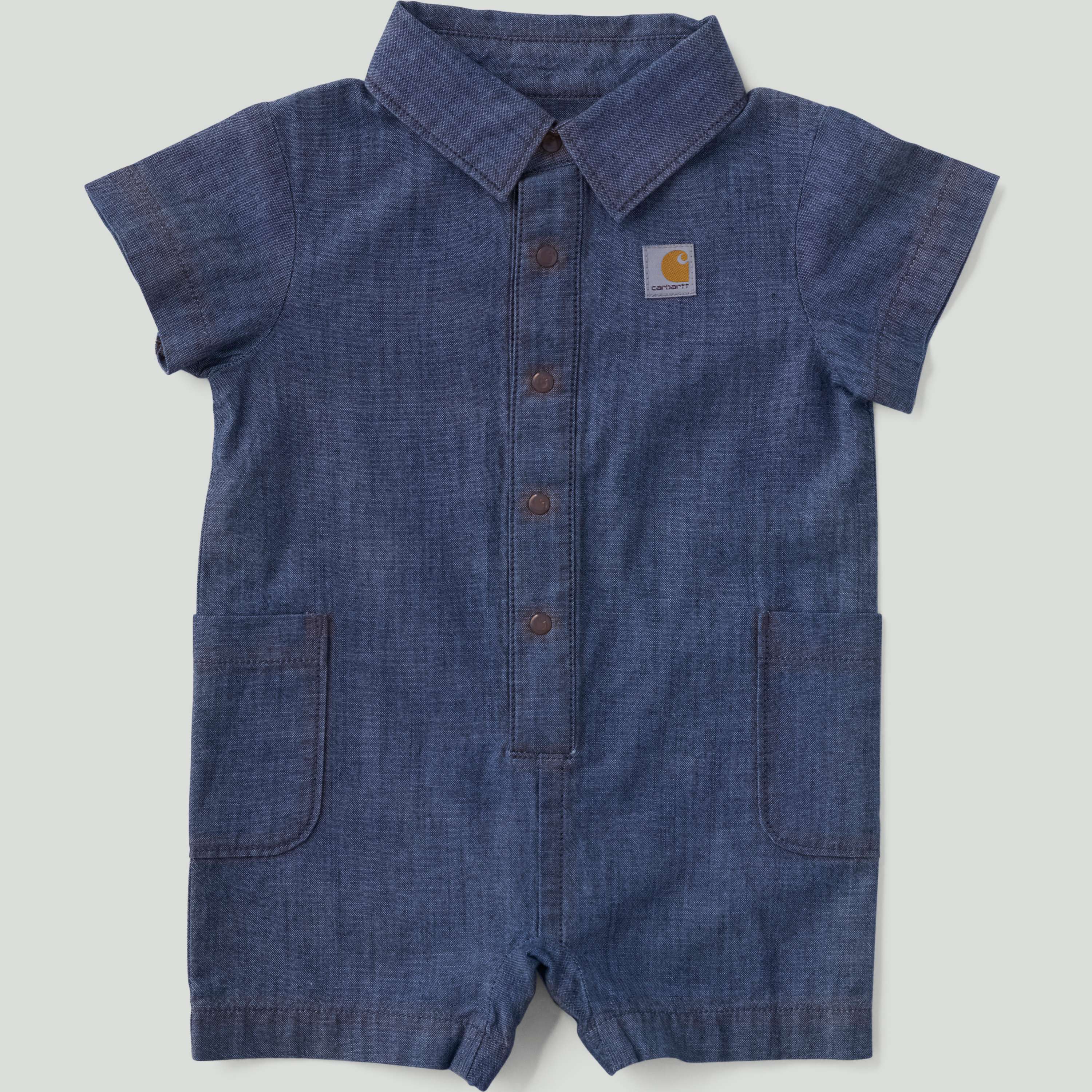 Carhartt Boys' Short Sleeve Chambray Romper (Baby)