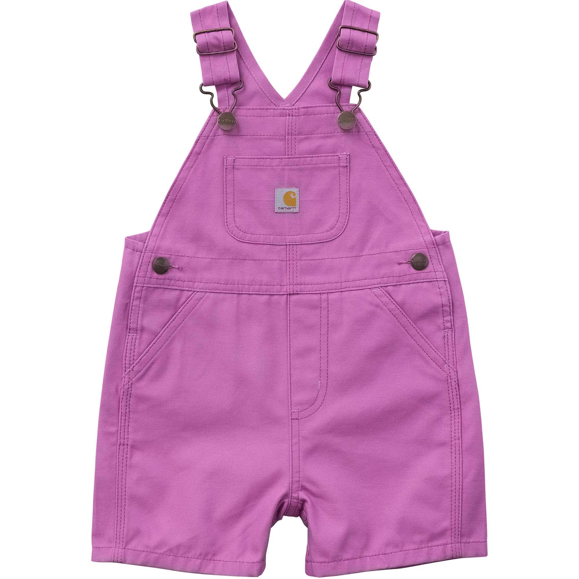 Carhartt Girls' Loose Fit Canvas Shortall (Baby/Toddler)