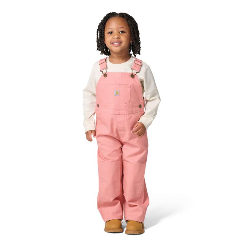 Carhartt  Rose Tint Kids' Loose Fit Canvas Bib Overall (Baby/Toddler)