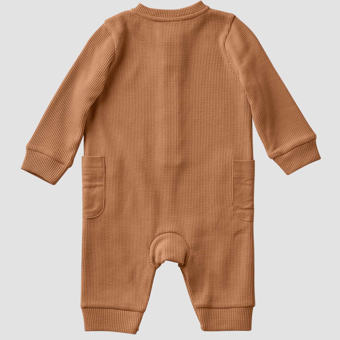 Детский комбинезон Carhartt Long Sleeve Thermal Henley Coverall, цвет: Коричневый меланжевый — фото 2
