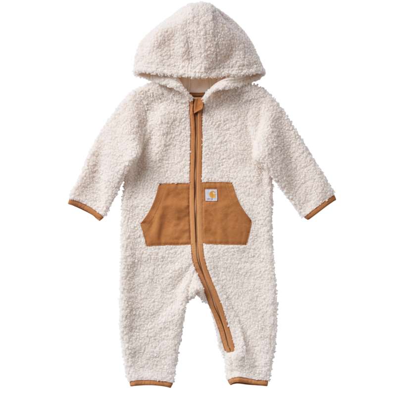 Carhartt  Chalk Kids' Long Sleeve Zip-Front Sherpa Coverall (Baby)
