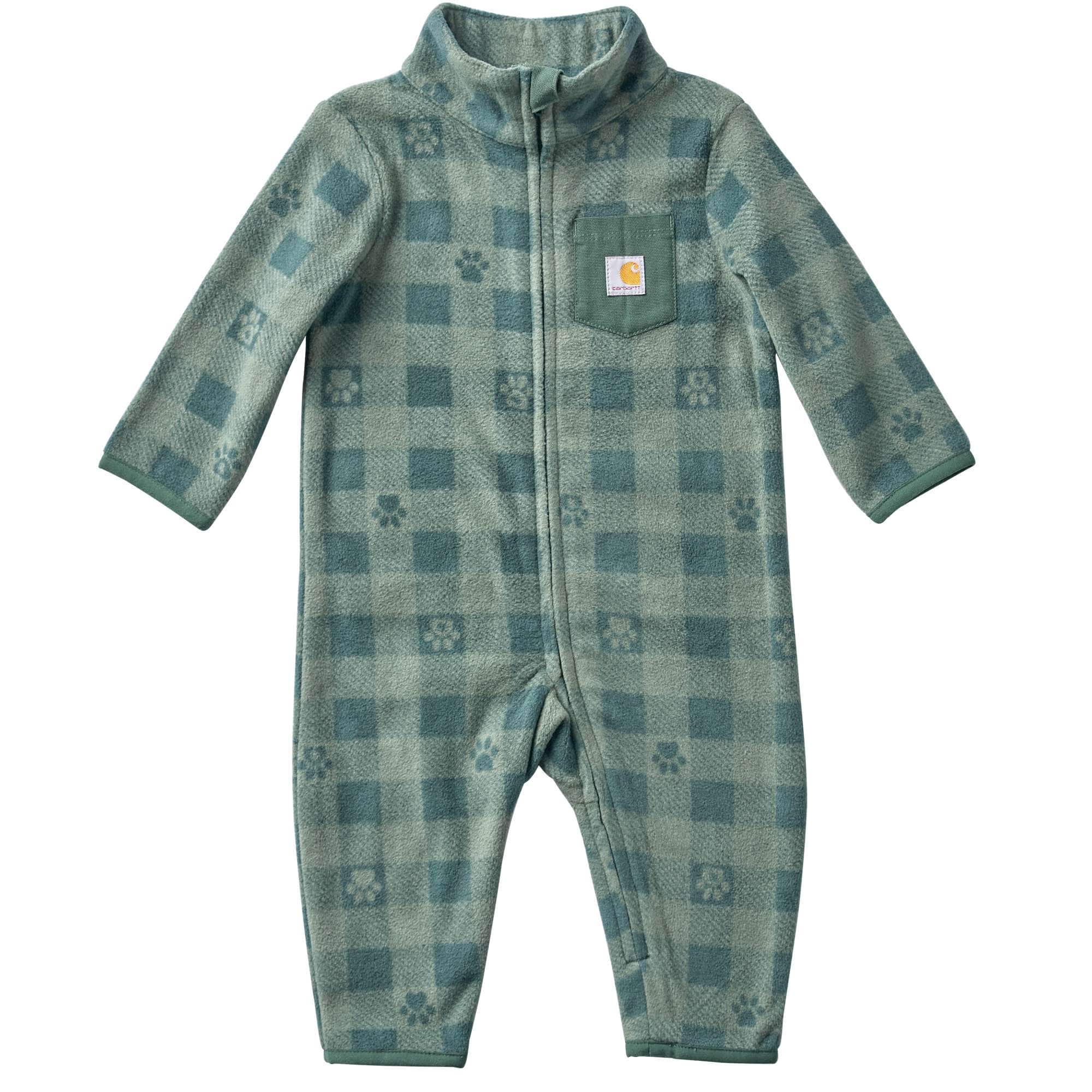 Carhartt Kids' Long Sleeve Zip-Front Microfleece Printed Coverall (Baby)