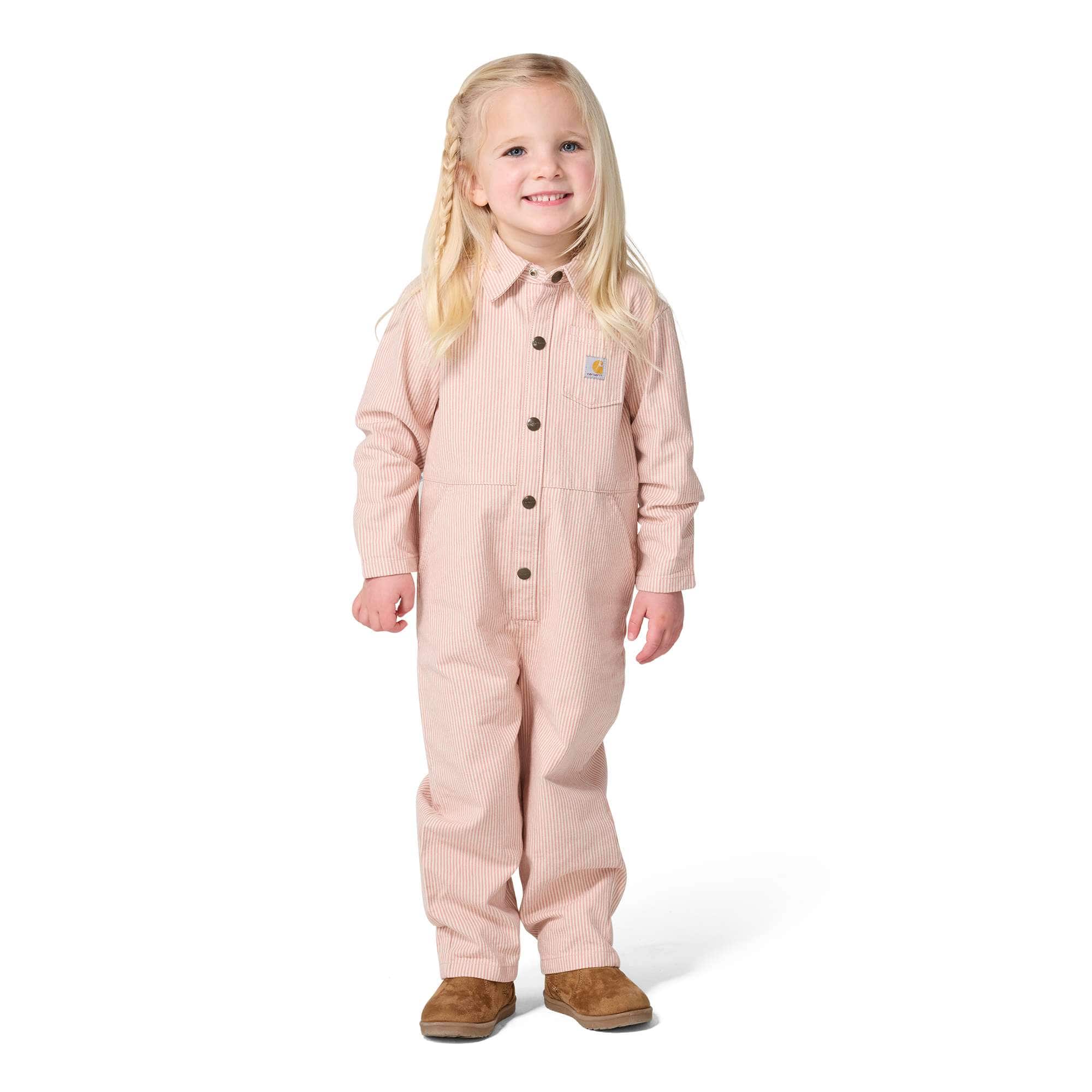 Carhartt Kids' Long Sleeve Snap-Front Twill Stripe Coverall (Baby/Toddler)