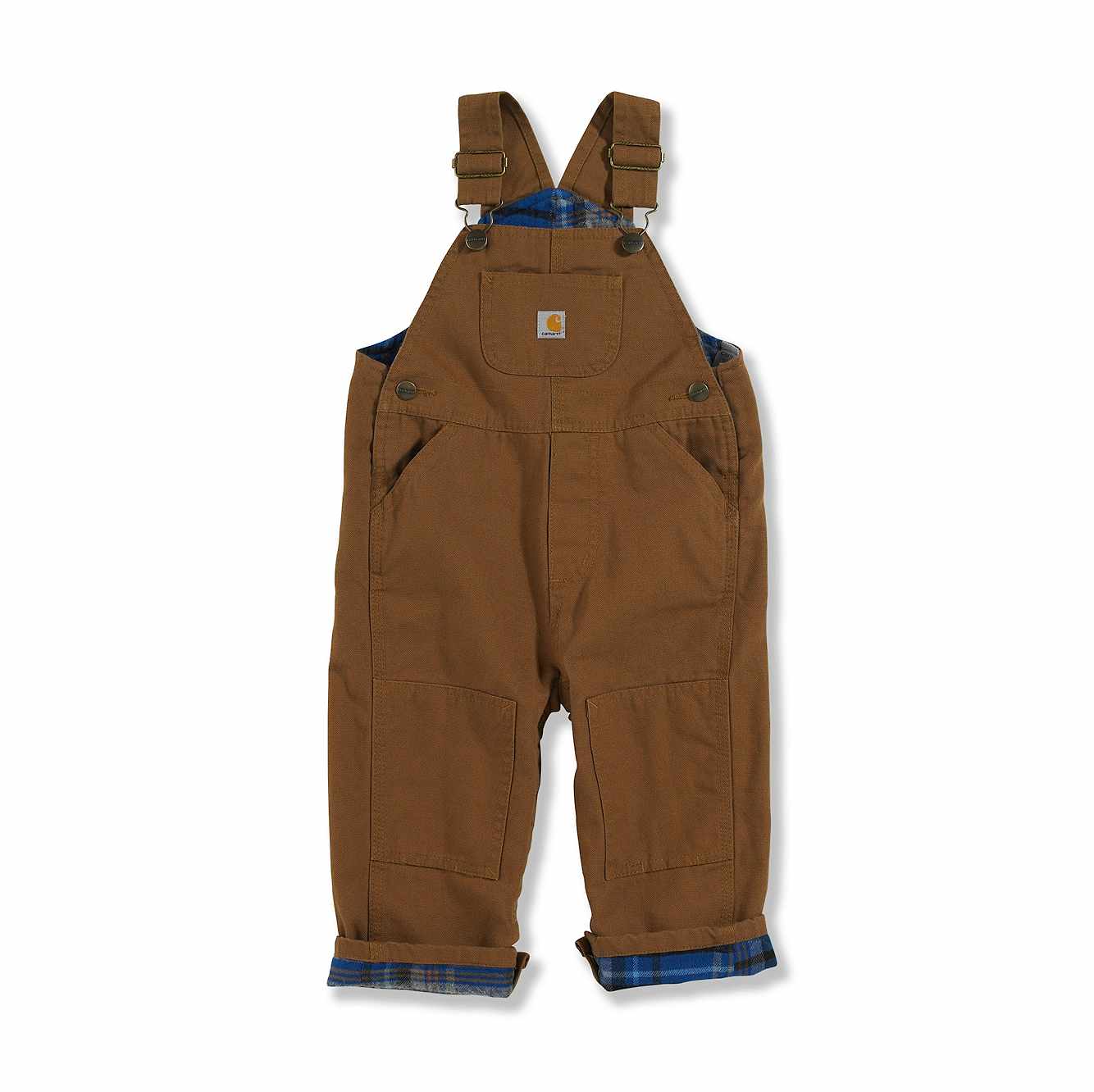 Boys Canvas Bib Overall Flannel-Lined
