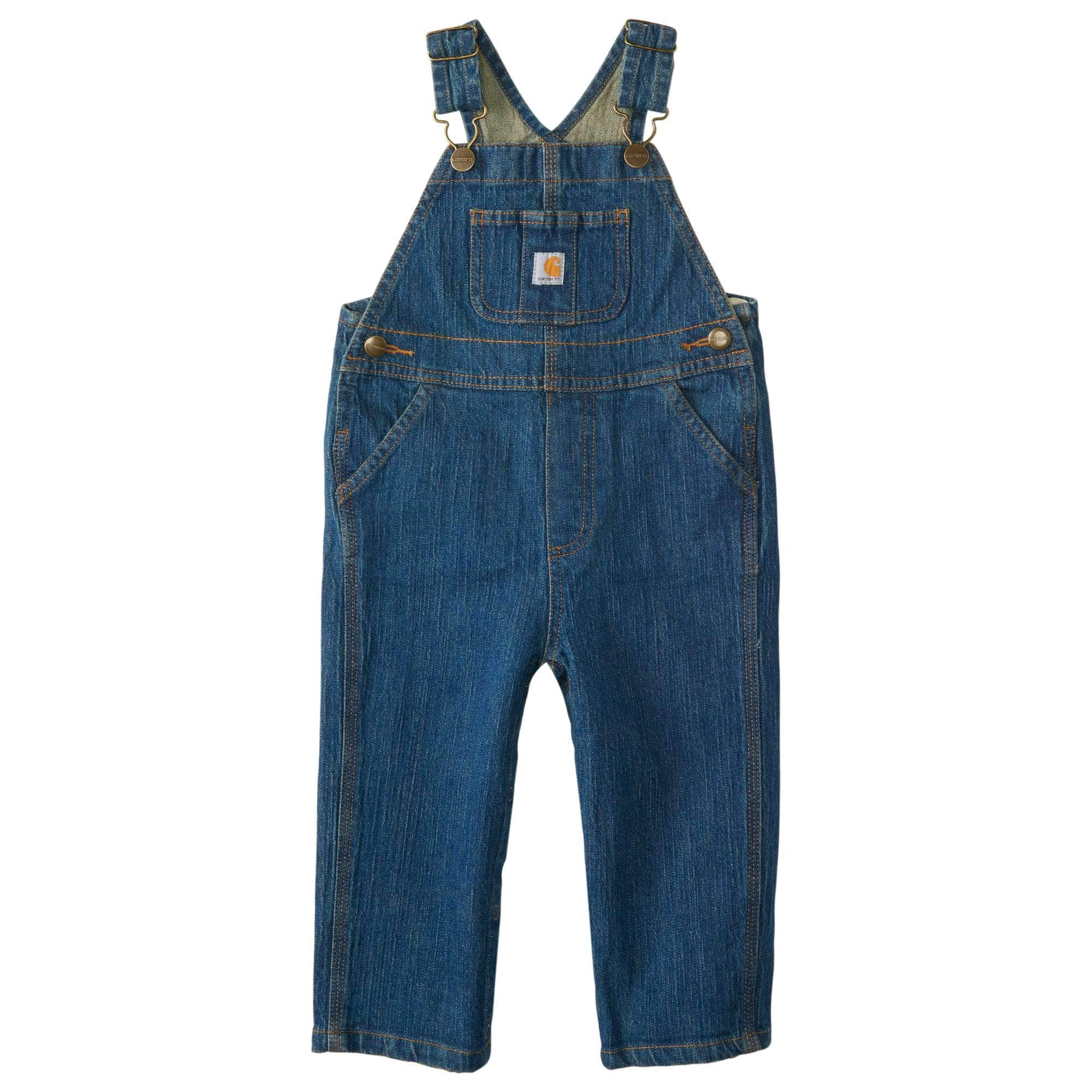 carhartt washed denim bib overalls