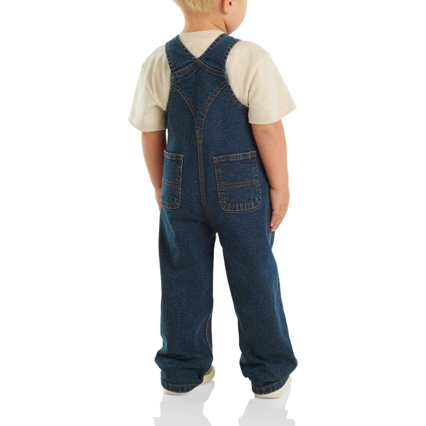 Детский джинсовый полукомбинезон Carhartt Washed Denim для малышей, цвет: Джинсовая средняя варка — фото 2