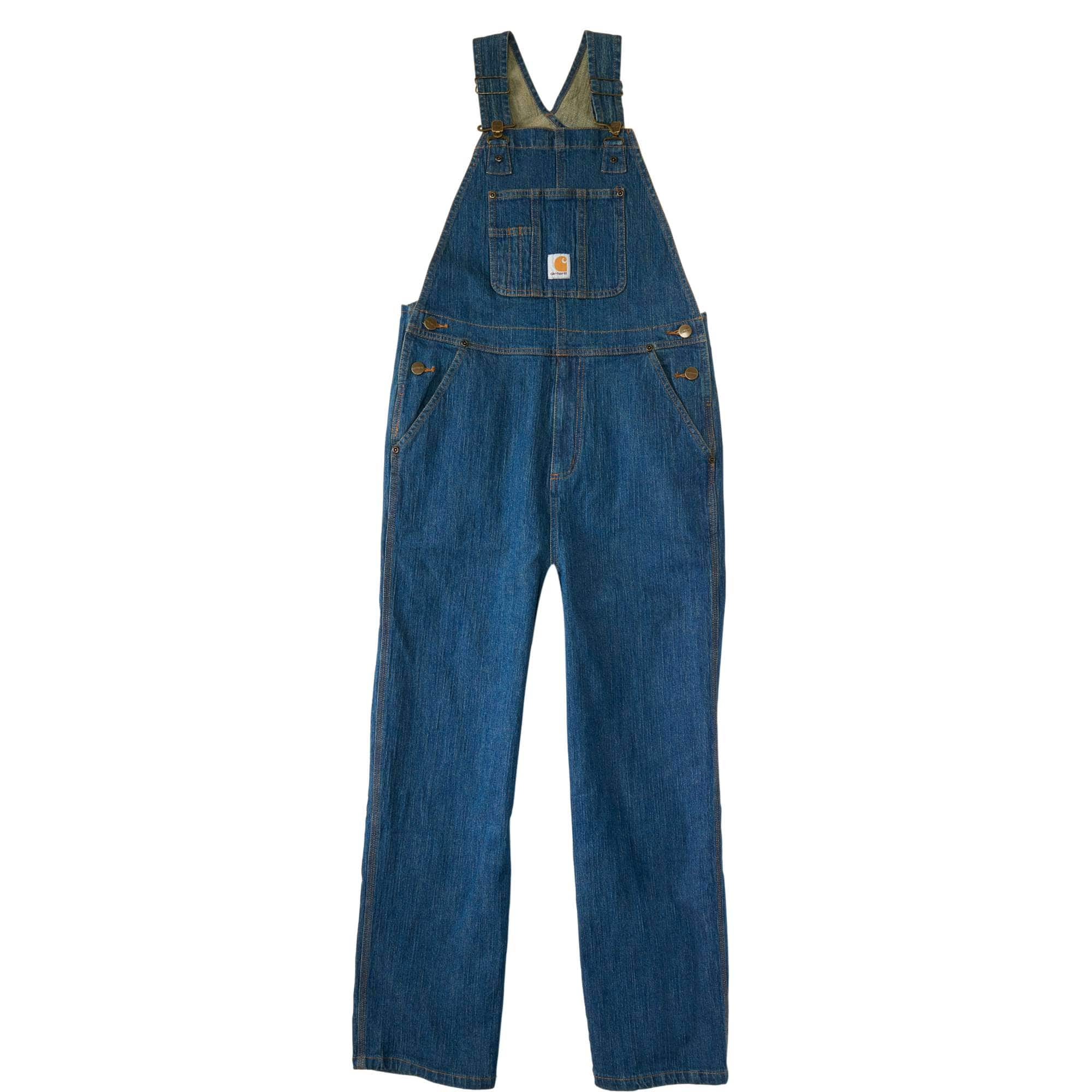 carhartt blue jean overalls