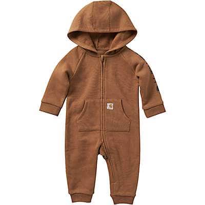 Carhartt Infant boy Carhartt Brown Boys' Fleece Long Sleeve Zip-Front Coverall