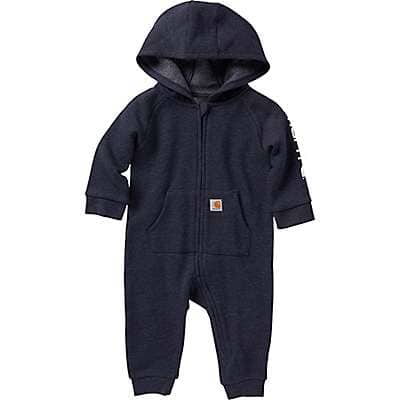 Carhartt Infant boy Navy Blazer Heather Boys' Long-Sleeve Zip-Front Hooded Coverall