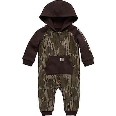 Carhartt Infant boy Mossy Oak Bottomland Camo Boys' Fleece Long Sleeve Zip-Front Camo Coverall