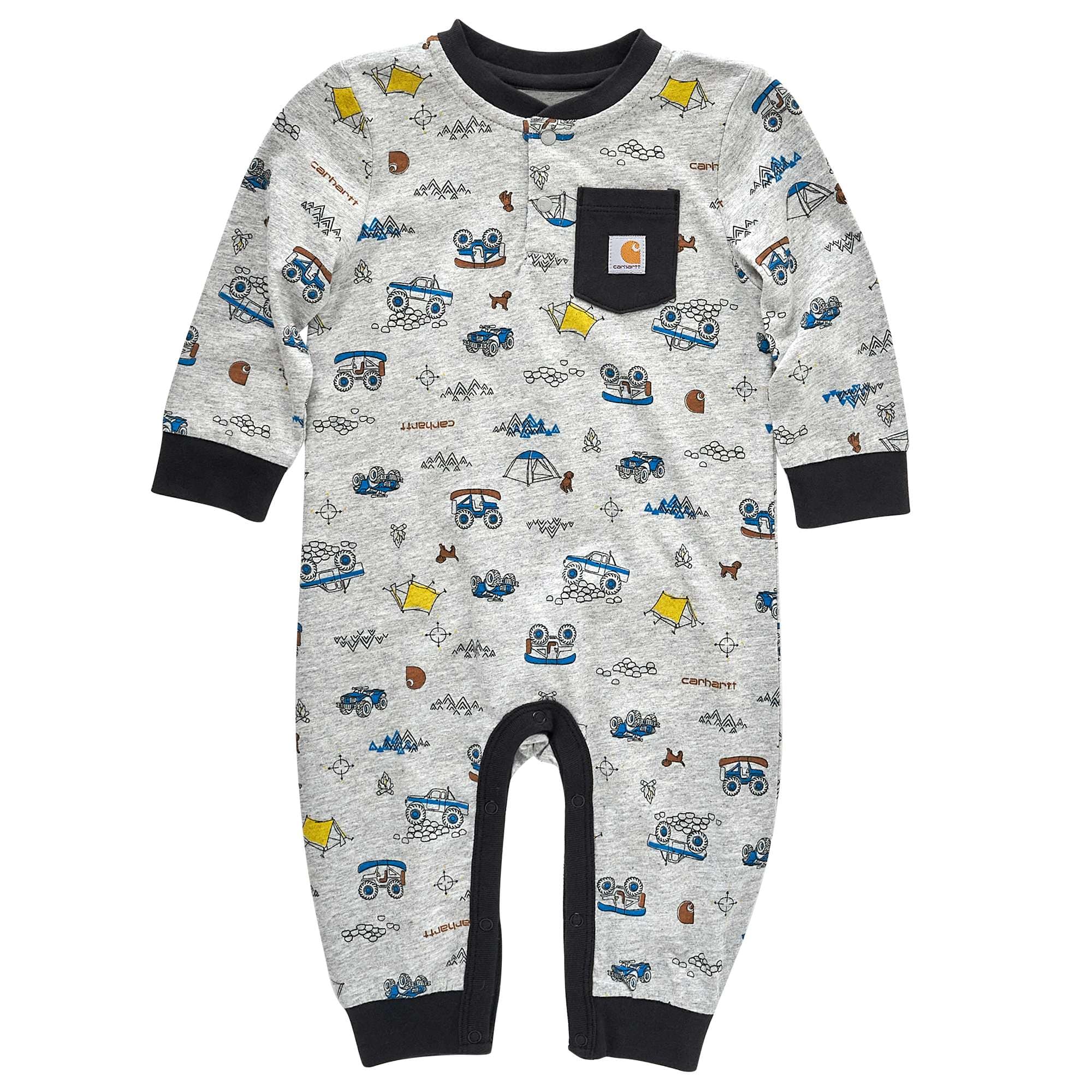  Carhartt baby boys Short-sleeve Fish Print Shirt & Denim Shorts  Set Rompers, Denim Medium Wash, 3T US: Clothing, Shoes & Jewelry