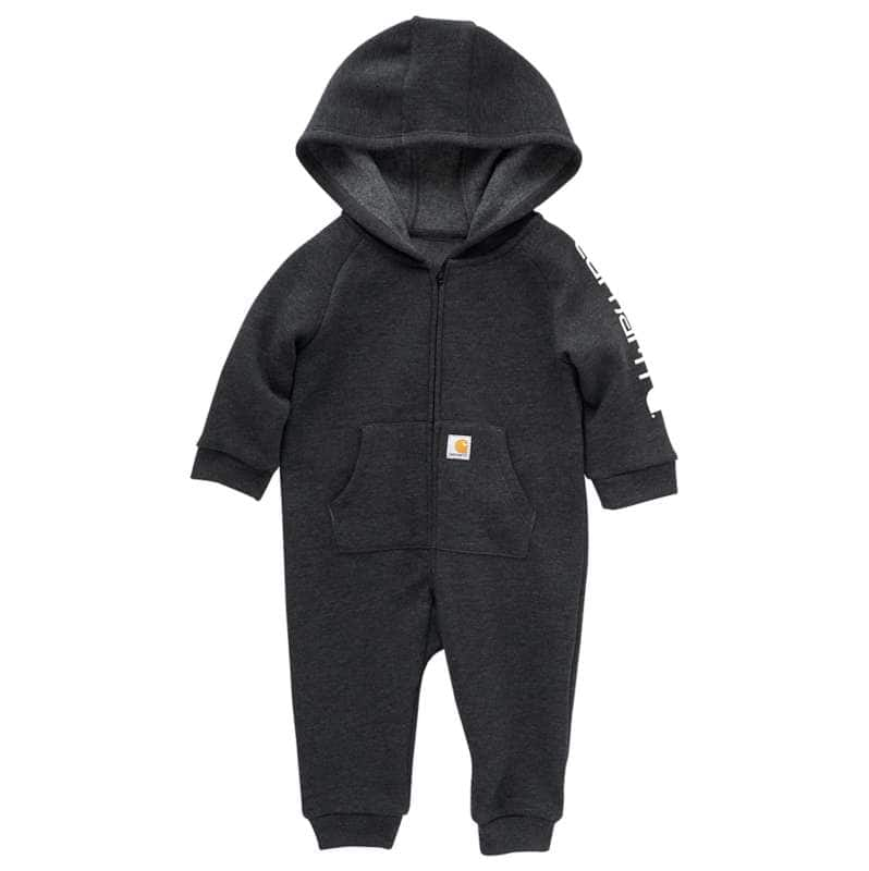 Carhartt  Black Heather Boys' Long-Sleeve Zip-Front Hooded Heather Coverall (Infant)