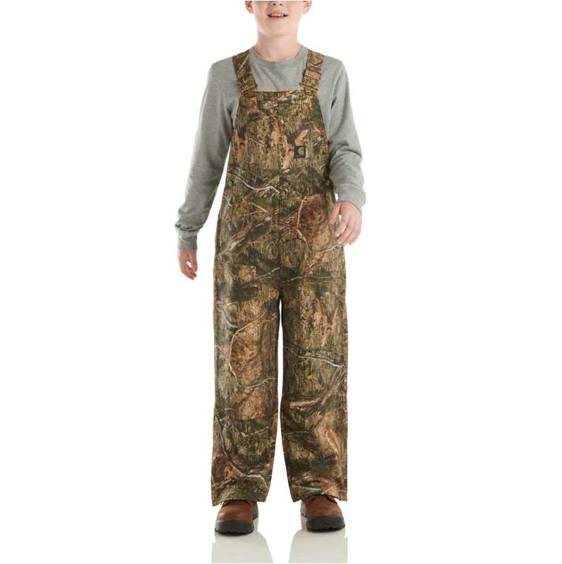 Carhartt  Mossy Oak Break-Up Country Kids' Loose Fit Canvas Insulated Camo Bib Overall