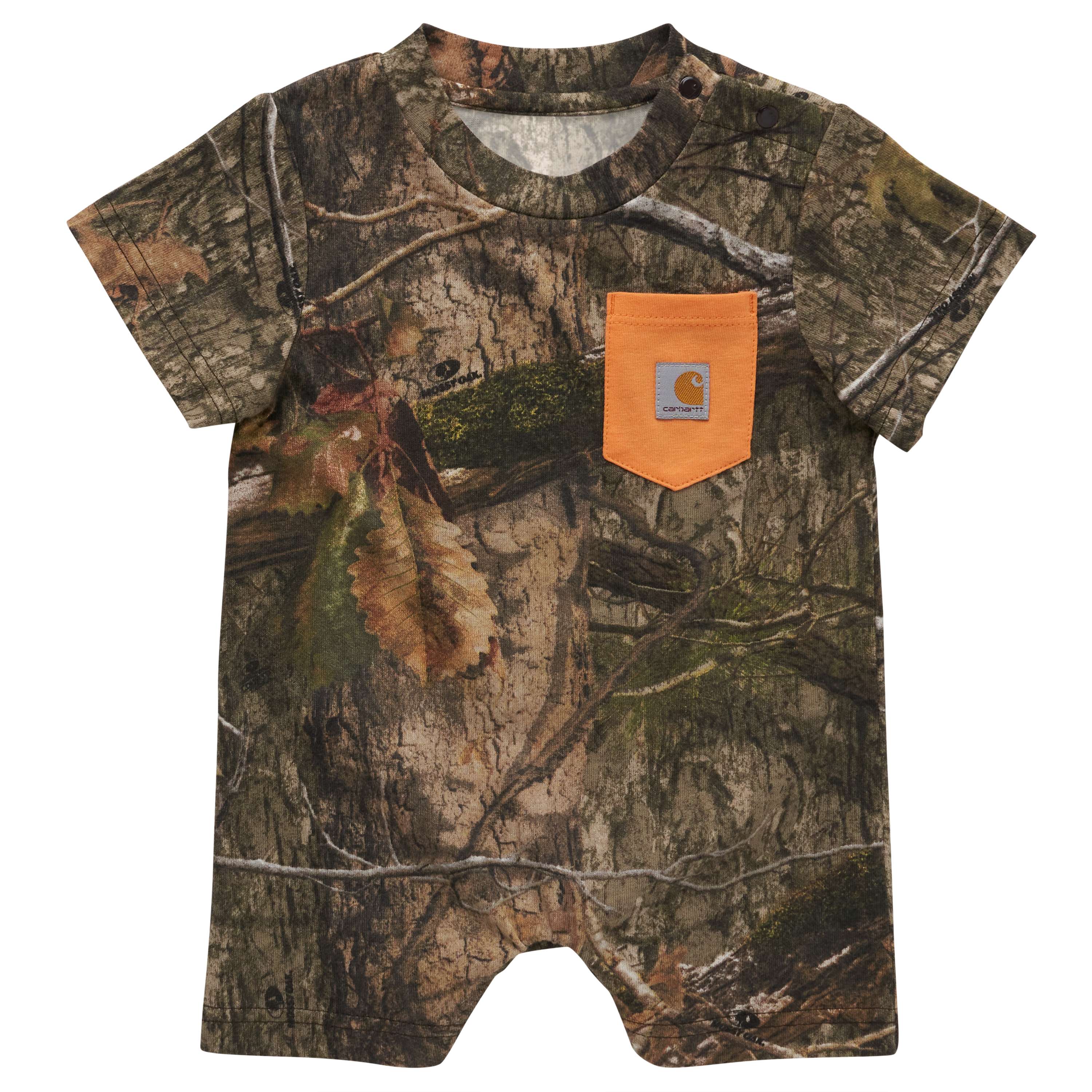 Carhartt Boys' Short-Sleeve Camo Pocket Romper (Infant)