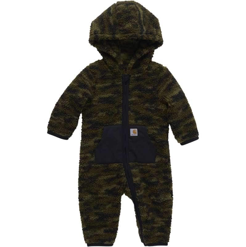 Carhartt  Green Camo Boys' Long-Sleeve Zip-Front Printed Sherpa Coverall (Infant)