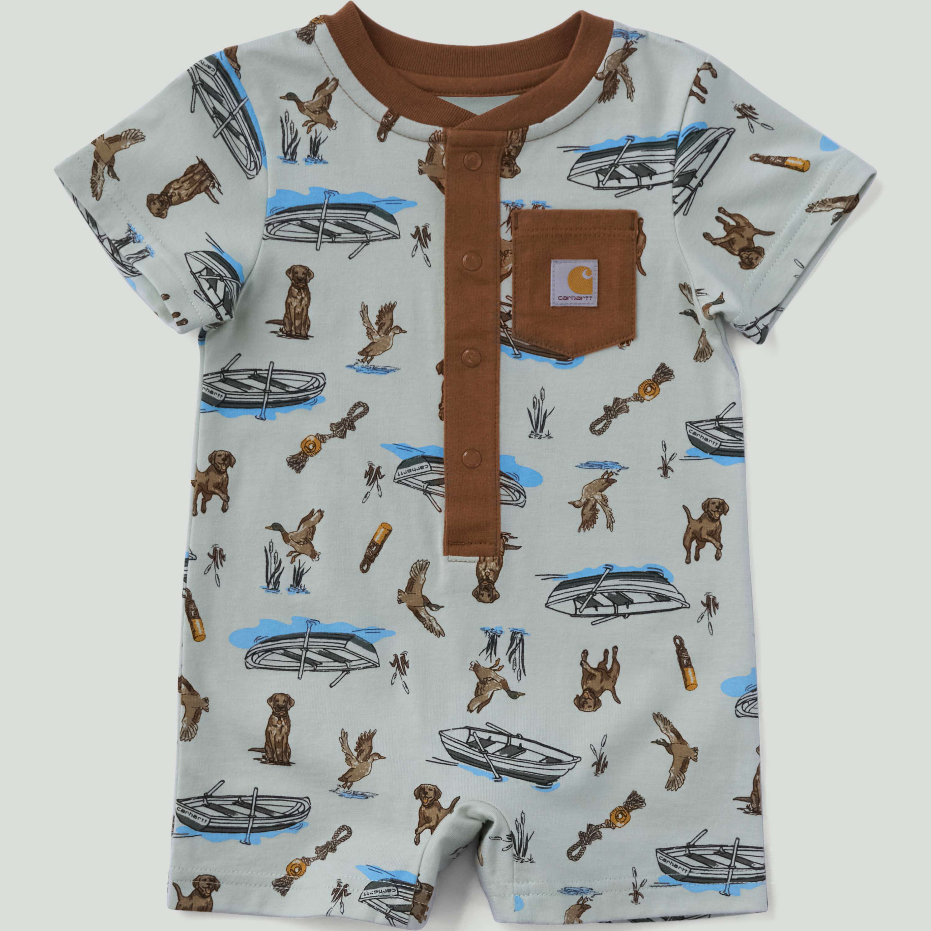 Carhartt Boys' Short Sleeve Outdoor Romper (Baby)