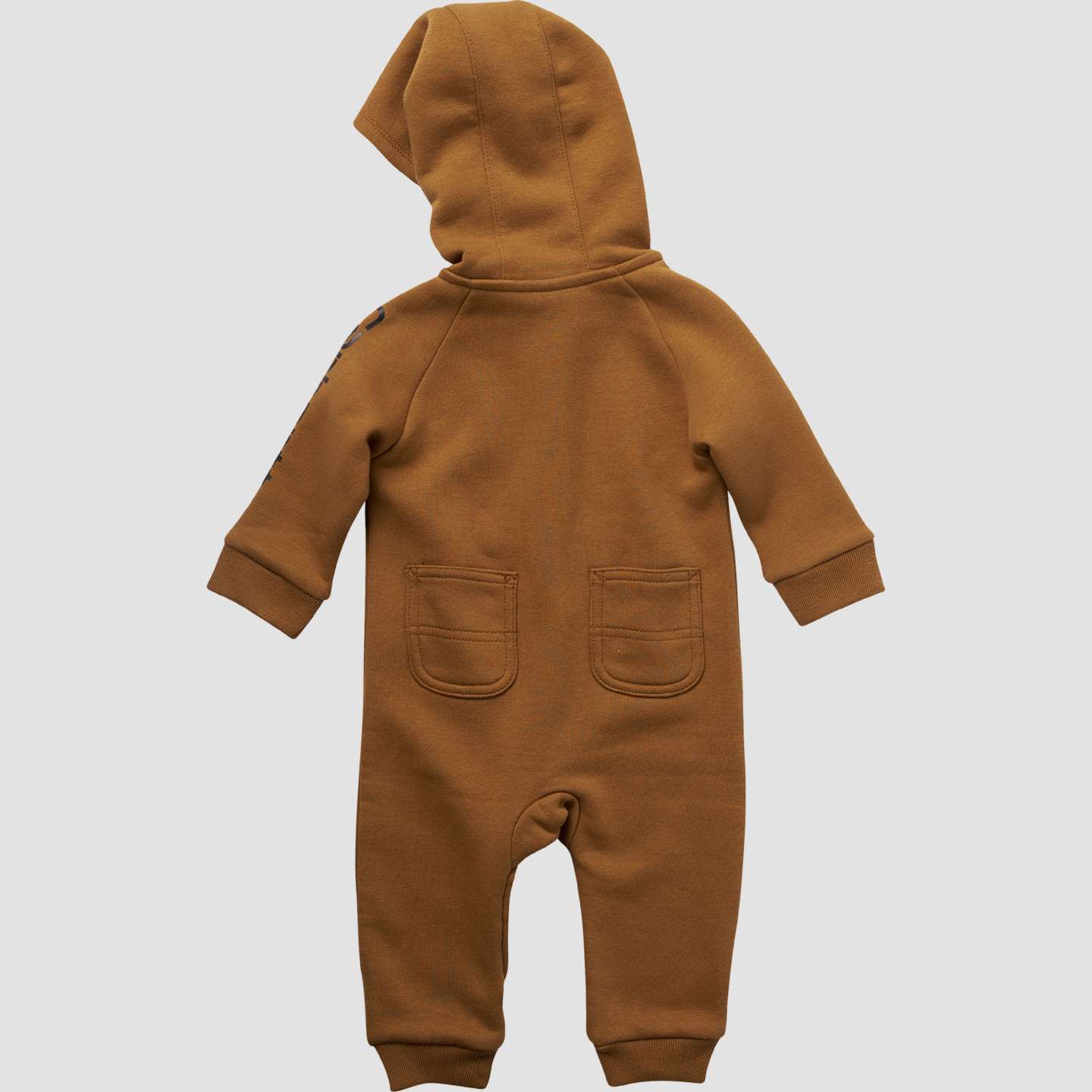 Комбинезон Carhartt Long Sleeve Zip-Front Hooded Fleece Coverall для мальчиков-малышей, цвет: Коричневый — фото 2
