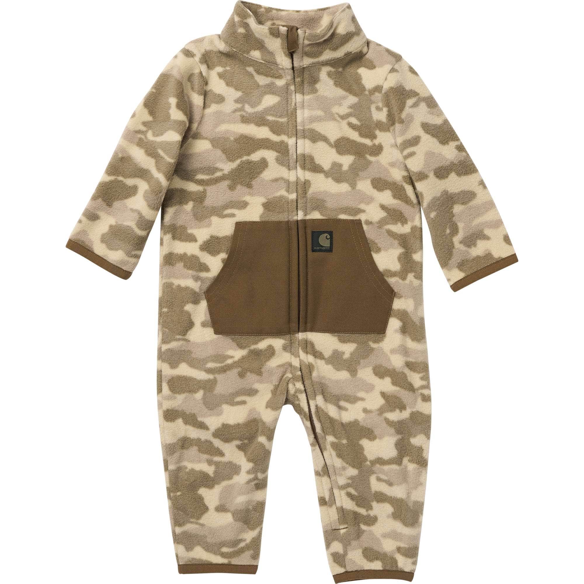 Carhartt Boys' Long Sleeve Zip-Front Fleece Camo Coverall (Baby)