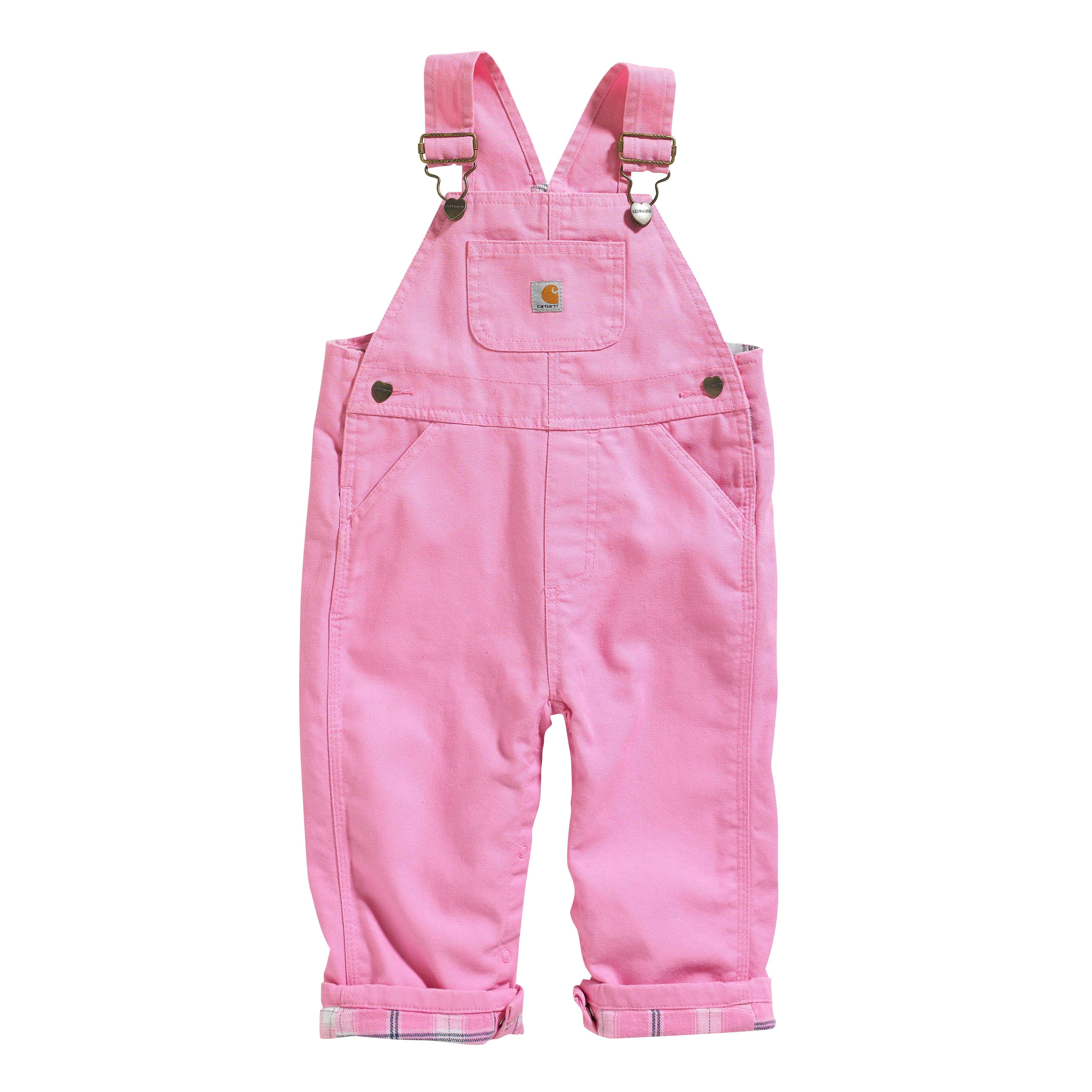 Girls' Canvas Overall Flannel-Lined 