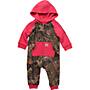 Additional thumbnail 1 of Long Sleeve Zip Front Camo Fleece Hooded Coverall