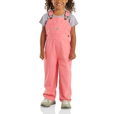 Carhartt Toddler girl,infant girl Pink Lemonade Girls' Loose Fit Canvas Bib Overall