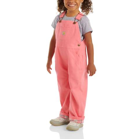 Детские платья Carhartt Girls' Loose Fit Canvas Flannel Lined Bib Overall
