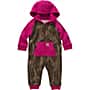 Additional thumbnail 1 of Girls' Long-Sleeve Fleece Zip-Front Hooded Camo Coverall