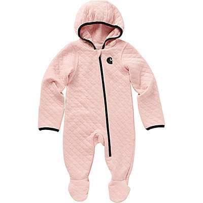 Carhartt Infant girl Misty Rose Girls' Long-Sleeve Quilted Footed Coverall