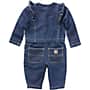Additional thumbnail 2 of Girls' Long-Sleeve Snap Front Knit Denim Coverall
