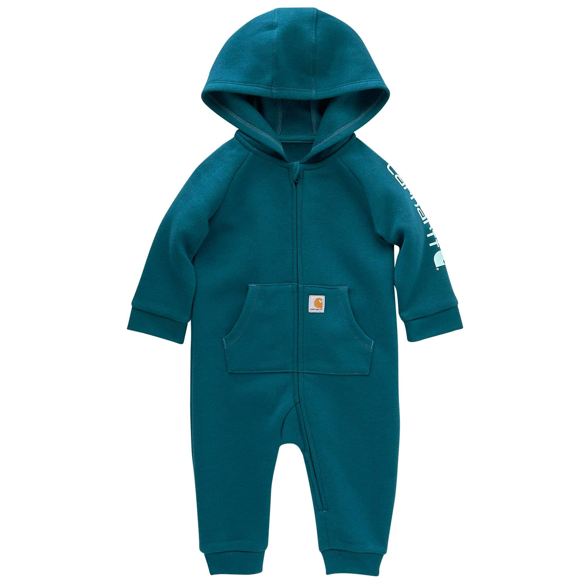 Girls' Long-Sleeve Fleece Zip-Front Hooded Coverall (Infant)