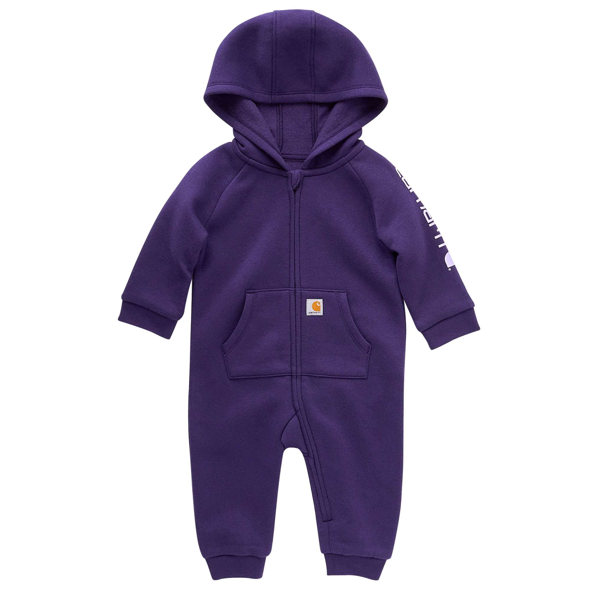 Additional thumbnail 1 of Girls' Long-Sleeve Fleece Zip-Front Hooded Coverall (Infant)