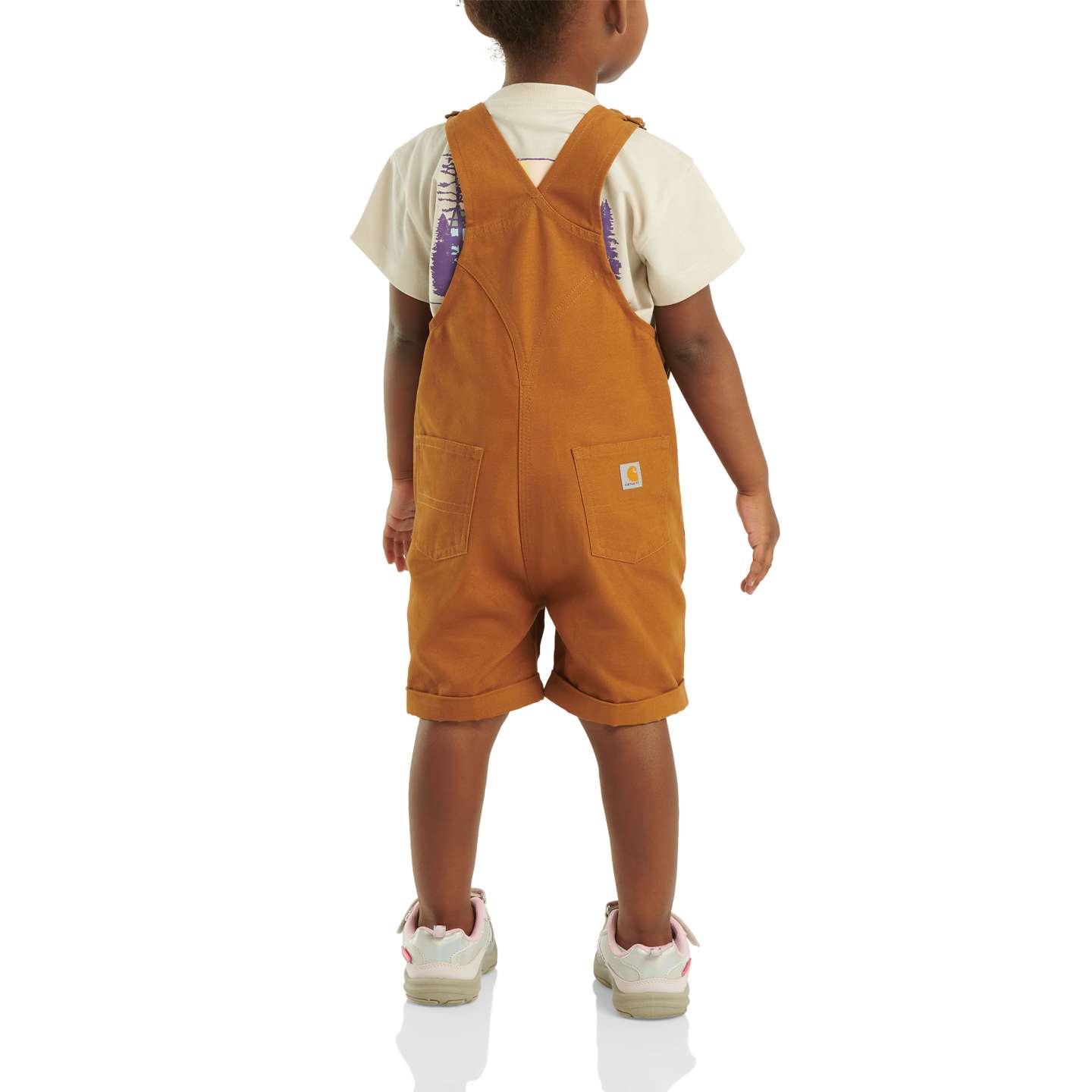 Комбинезоны Carhartt Canvas Ruffle Front Shortall для девочек-малышей, цвет: Коричневый — фото 2