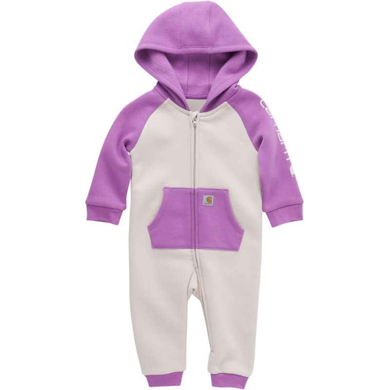 Carhartt  Cherry Bloom Girls' Long-Sleeve Fleece Zip Front Hooded Coverall (Infant)