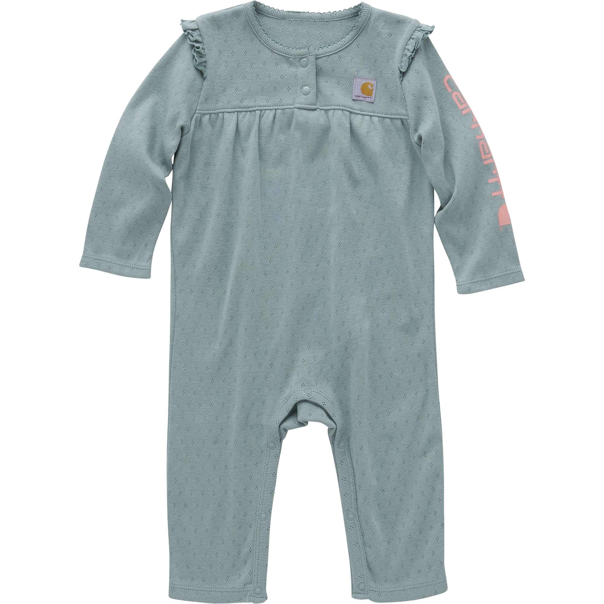 Additional thumbnail 1 of Girls' Long-Sleeve Pointelle Coverall (Infant)