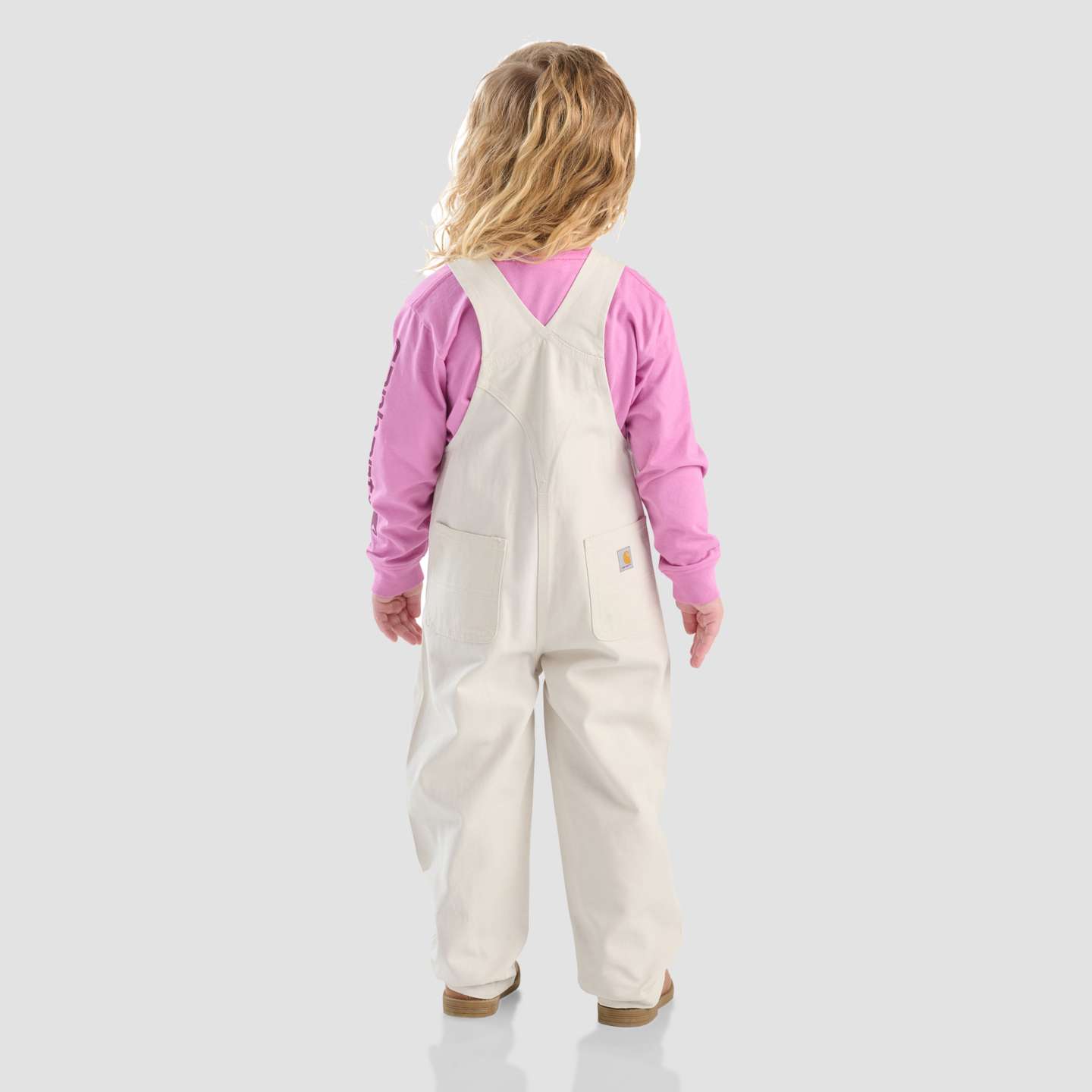 Детский полукомбинезон Carhartt Canvas Ruffle Front для малышей, цвет: Меловой — фото 2