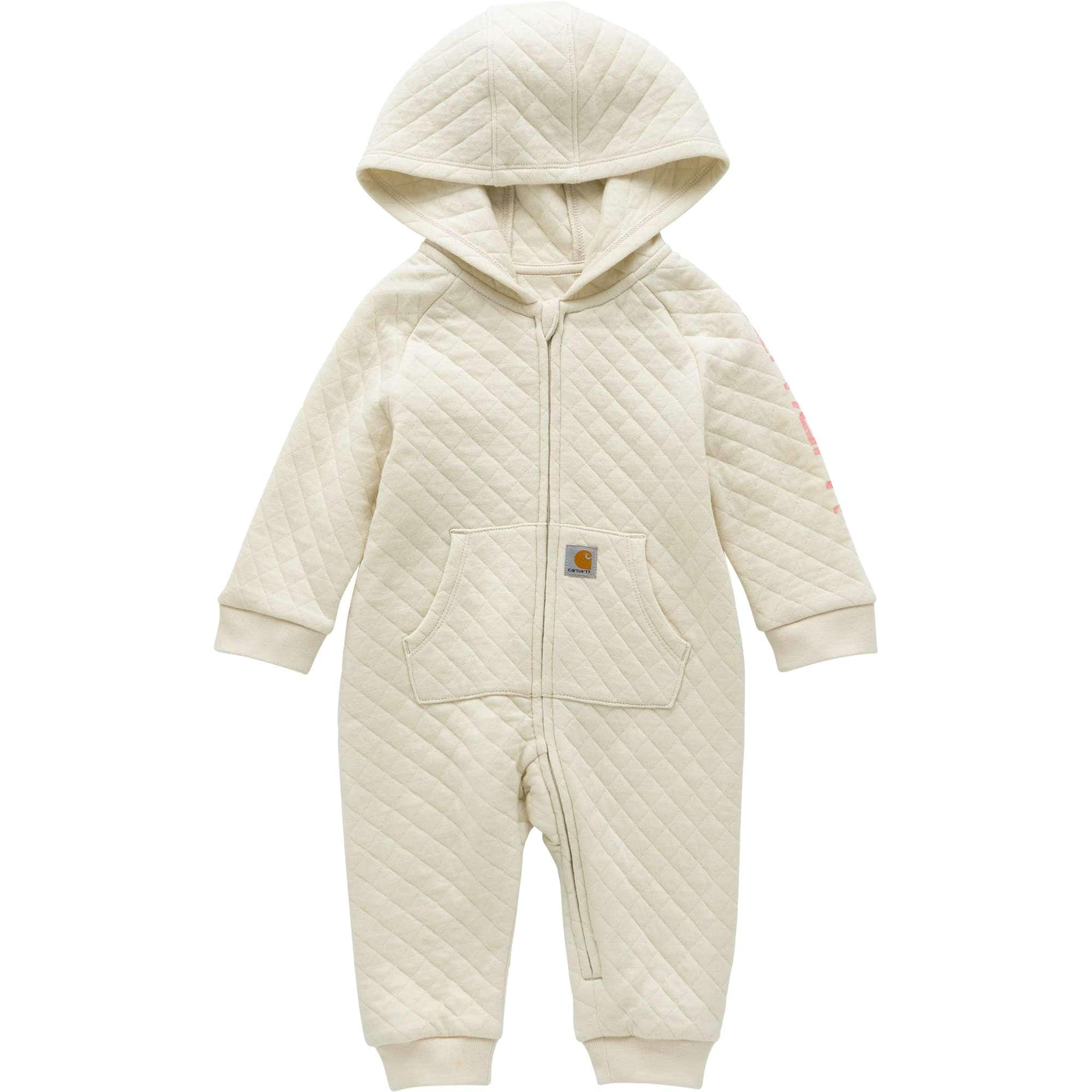 Additional thumbnail 1 of Girls' Long Sleeve Quilted Jersey Zip-Front Hooded Coverall (Infant)