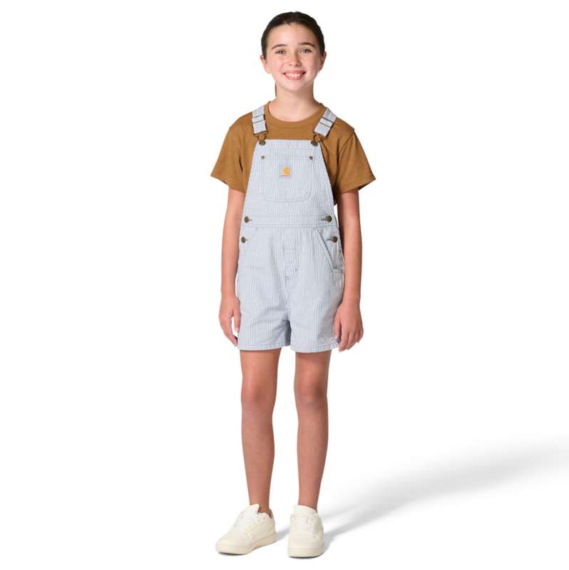 Carhartt  Marlin Heather Girls' Twill Stripe Shortall (Child)