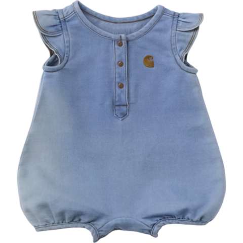 Детские комбинезоны Carhartt Girls' Short Sleeve Denim Henley Romper (Baby)