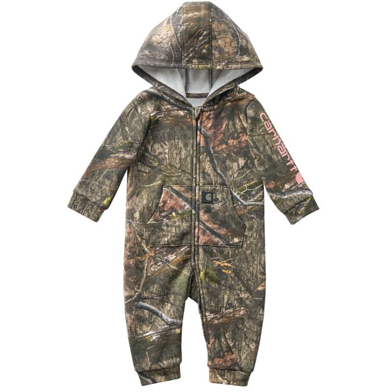 Carhartt  Mossy Oak Country DNA Girls' Long Sleeve Zip-Front Hooded Camo Coverall (Baby)