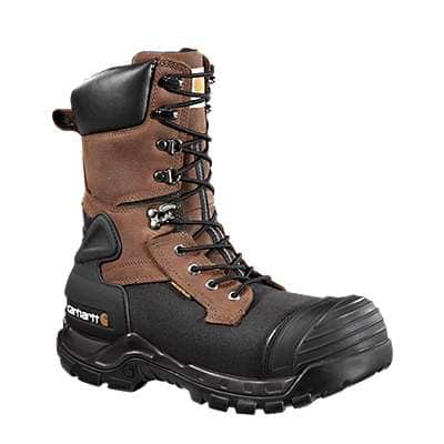 Carhartt Men's Coffee 10-Inch Insulated Composite Toe Pac Boot