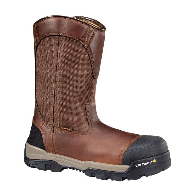 Carhartt  PEANUT OIL TAN LEATHER Ground Force Waterproof 10" Composite Toe Wellington