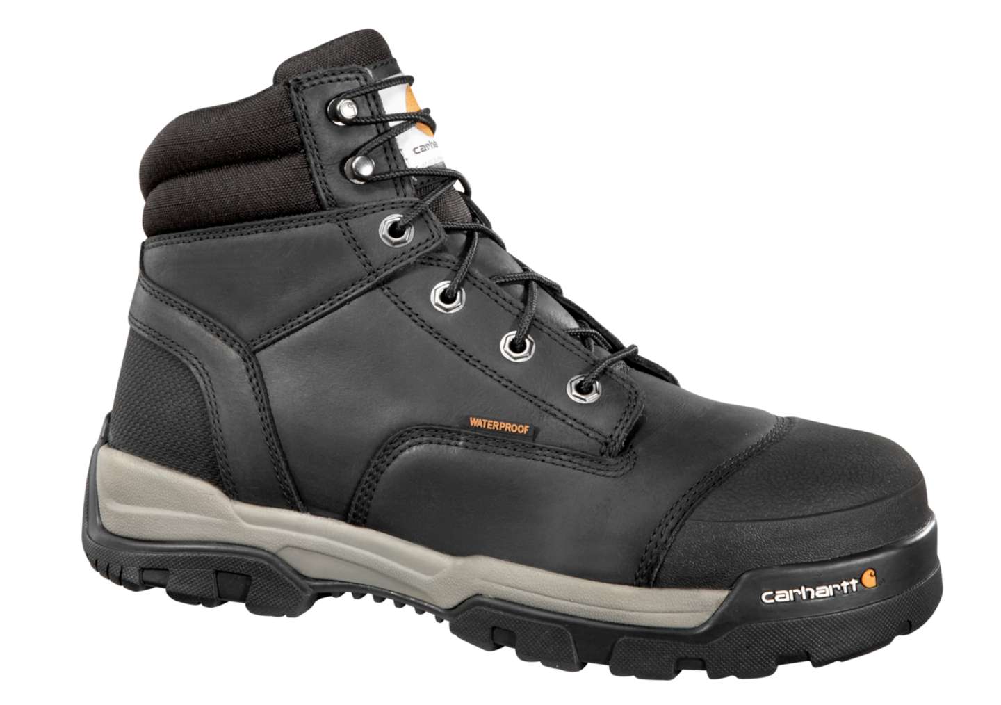 Мужские ботинки Carhartt Ground Force Waterproof 6" Composite Toe Work Boot, цвет: Чёрный — фото 1