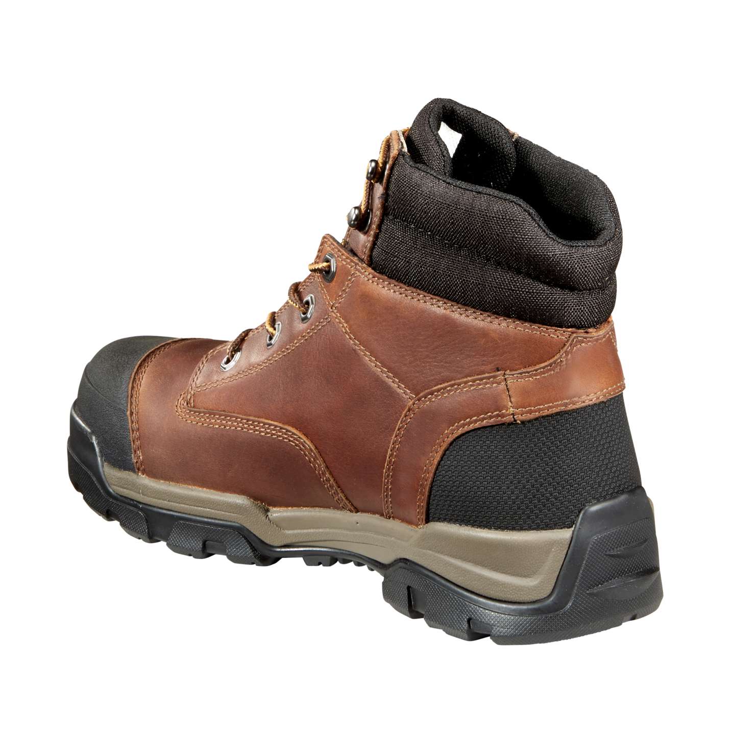 Мужские ботинки Carhartt Ground Force Waterproof 6" Composite Toe Work, цвет: Арахисовый рыжевато-коричневый кожаный — фото 4