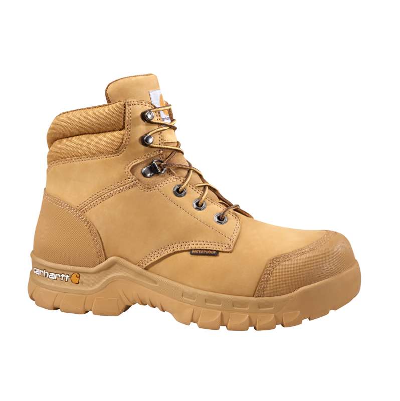 Carhartt  WHEAT NUBUCK Rugged Flex® Waterproof 6" Soft Toe Work Boot