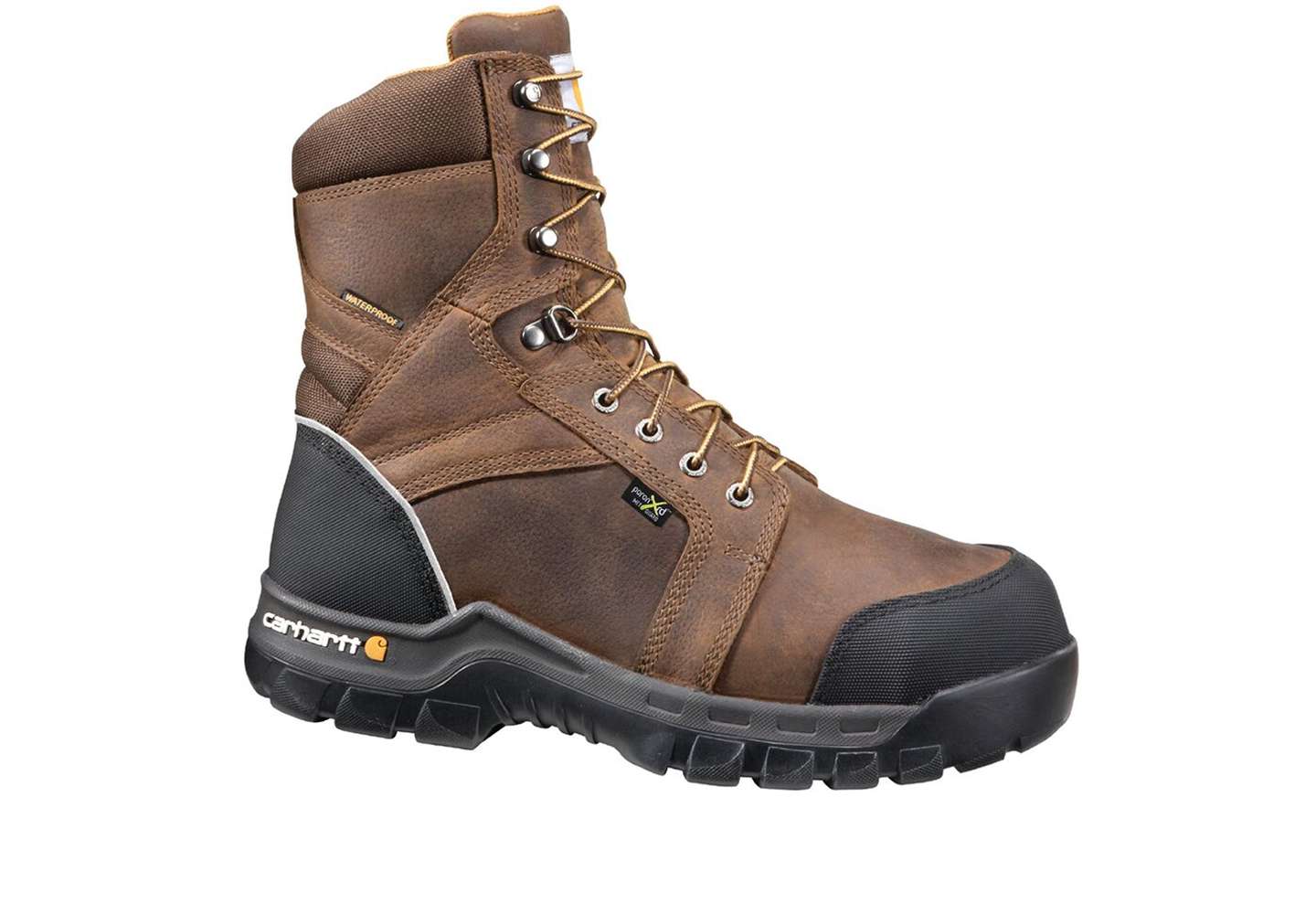 Мужские ботинки Carhartt Rugged Flex® Waterproof Met Guard 8" Composite Toe Work, цвет: Коричневый — фото 1